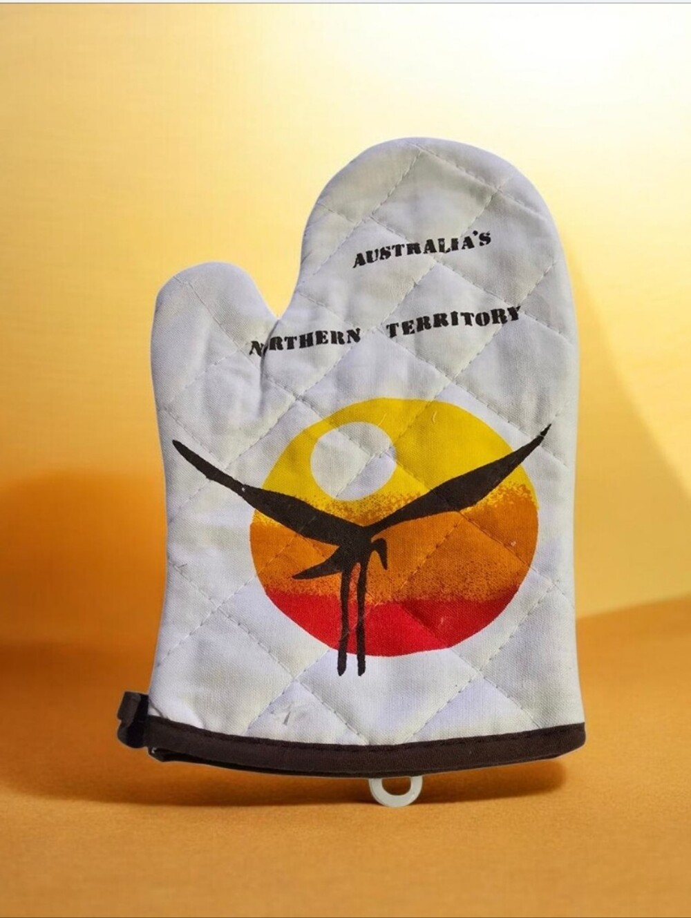 Vintage  Australia's Northern Territory Oven Mitt with Sunset Graphic